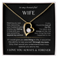 To My Beautiful Wife Necklace | Meaningful & Romantic Gift for Her | Forever Love Necklace